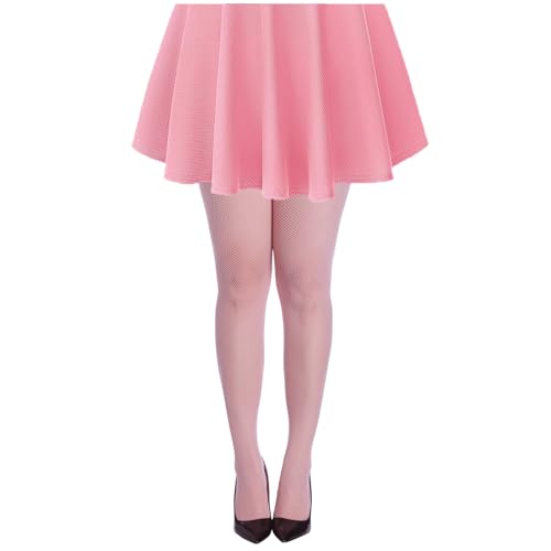 Image of Women High Waisted Fishnet Tights Footed Stockings Plus Size Stretchy Pantyhose