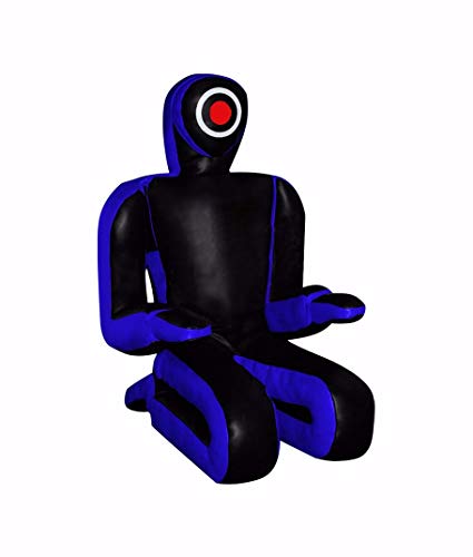 LEATHERAY MMA Jiu Jitsu Judo Punching Bag Grappling Dummy Black Canvas-70 inches-Unfilled