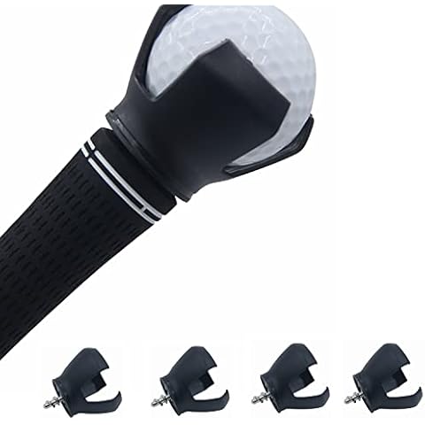 DOWEI Golf Ball Retriever Grabber,4PCS Black Golf Ball Retriever for Putter Back Saver Claw Put On Putter Grip Suction Cup Ball Grabber Golf Screws Tool,Golf Pick-up Tool Cover