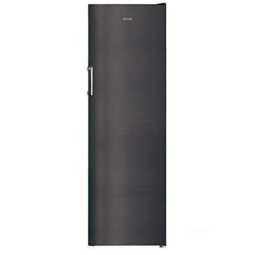 EVVO Congelador Vertical F170DX - 206 litros, Tecnología Inverter, MULTI AIR FLOW, Clase energética A+, Color Dark Inox Cover