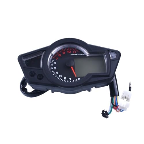 ゲージ オドメーター タコメーター ユニバーサル 11000 Rpm 12V デジタルスピードメーター タコメーター オドメーター オートバイ Km/h バックライト すべてのオートバイスピードメーター用
