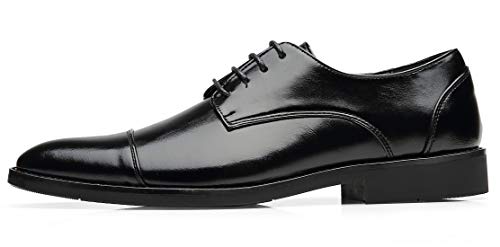 Mens Dress Shoes Classic Modern Formal Wingtip Cap-Toe Lace up Oxford Shoes2