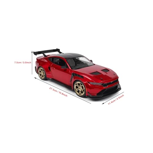 Modelo de coche de colección 1:18 HTLNUZD rojo miniatura 4