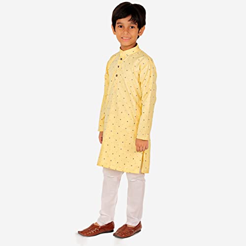Image of Pro-Ethic Style Developer Boys Cotton Geometric Kurta Set Pajama Ethnic Wear | 1 To 16 Years | S-197