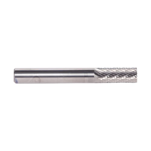 Image of Drill America SB-5 Carbide Burr /Rotary File Cylindrical End-Cut Double Cut for Die Grinder 1 /2 inch Dia. x 1 inch Cut Length with 1 /4 inch Shank and 2-3 /4 inch Overall Length, DUL Series