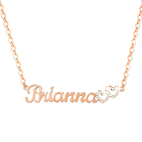 Name Necklace Personalized 925 Sterling Silver Custom Name Necklace with Diamond for Women, Name Plate Necklaces Gift for Birthday Anniversary3