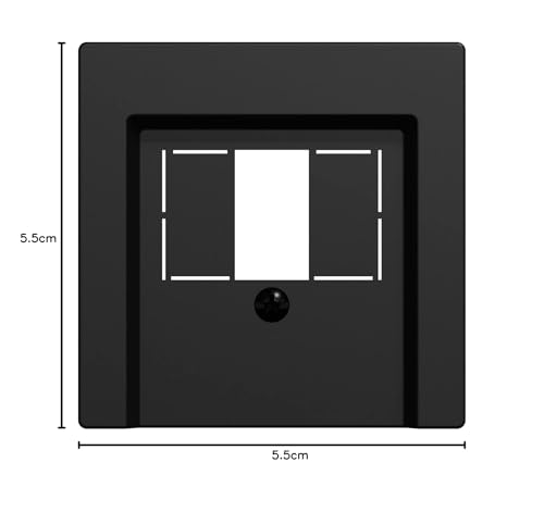 Schneider Electric Merten Zentralplatte für TAE/Audio/USB, IP20, System M, schwarz matt, Artikelnummer MEG4250-0403