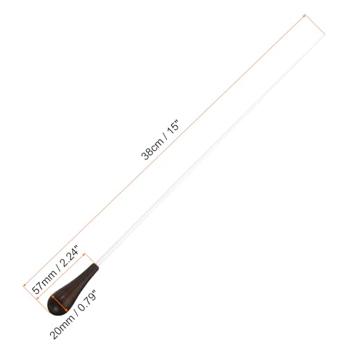 PATIKIL 38cm/15Inch Music Conductor Baton,1Pcs Orchestra Baton Wood Handle for Singing Leader Music Director Brown - Image 2