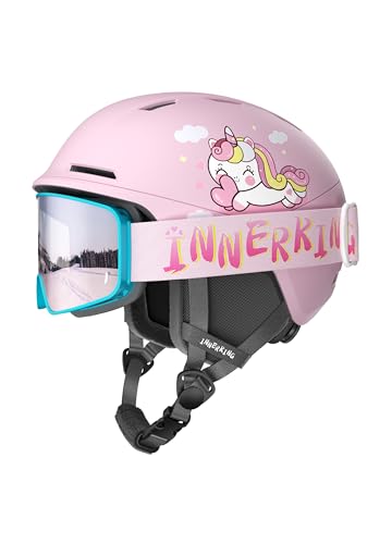 InnerKing Kids Ski Helmet and Goggles, Lightweight Boys Ski Helmet, Reinforced...