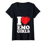 Photo Gallery donna amo emo ragazze - i cuore emo ragazze maglietta con collo a v Photo Gallery donna amo emo ragazze - i cuore emo ragazze maglietta con collo a v