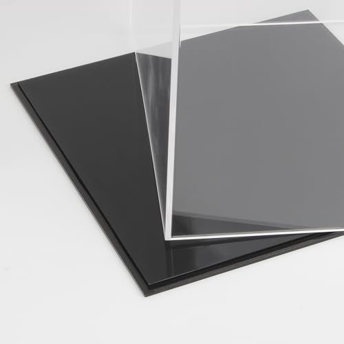 Image of 6x6x6Inch Fully Assembled Acrylic Display Case with Black Base | Clear Cube Dustproof Acrylic Display Box for Collectibles, Alternative Glass Case with Black Stand for Display Action Figure