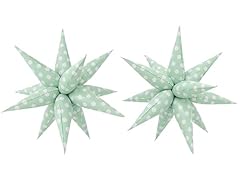 2pcs Green Polka Dots