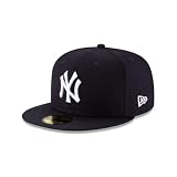 New Era MLB 59FIFTY New York Yankees Wool Navy Team Color Logo Authentic Collection Fitted On Field Baseball Hat - 7 1/4