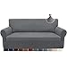 Granbest Strecken Sofabezug 3 Sitzer Superweich Elasthan Sofaüberwurf für Hunde Haustier Couchbezug Möbelschutz mit Elastischen Boden (3 Sitzer, Hellgrau)