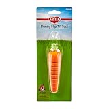 Kaytee Bunny Flip-N-Toss Toy Carrot for Rabbits, Guinea Pigs, and Other Small Animals