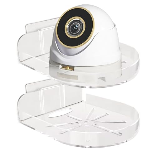 Ancsttu Estante Pequeño para Montar En Pared - Soporte Doble para Monitor Y Cámara De Seguridad | Soporte De Montaje En Pared para Cámara De Seguridad Y Almacenamiento, Habitación Infantil,