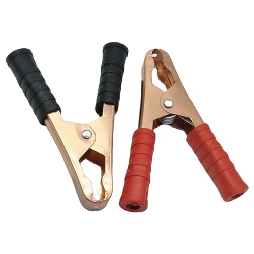 Accesorios eléctricos, pinzas de cocodrilo eléctricas, clip de batería de coche, clips de prueba eléctrica de batería de coche resistentes, abrazaderas de cable de puente para carga de batería de