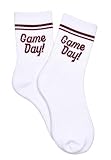 Crewzas Maroon Game Day Socks for Women, College Football Fan Gift