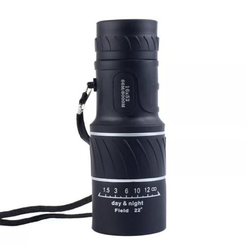AMSLSIU Telescopio monocular para Acampar y visualización de Largo Alcance Telescopio Potente Impermeable y Duradero de Largo Alcance, 16X52 veta Inclinada