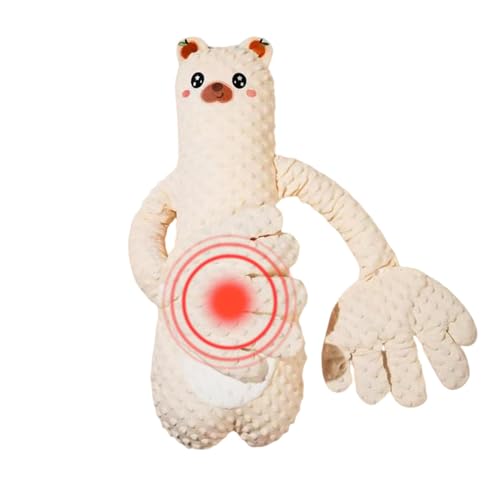 Baby Patting Sleeping Toy, Bear Pat Pillow, Adjustable Baby Patter, Cute Cartoon Soother, Red Bean Filling for Anti Frightening,