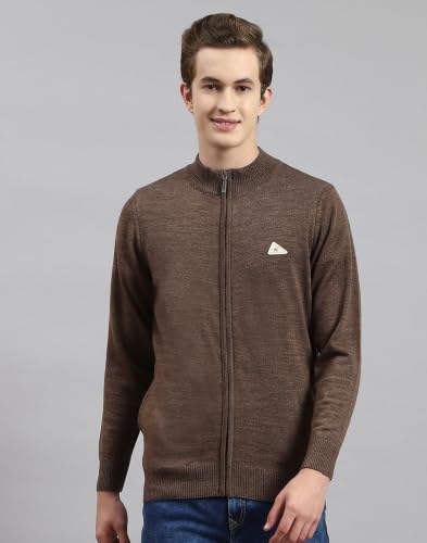 Image of Monte Carlo Men Regular Fit Full Sleeve Solid T Neck Winter Pullover (Pack of 1)