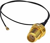 Prakti SMA Female to UFL Connector Cable (1.13 RF Coaxial) | SMA Fe_male to U.FL Mini PCI Interface Antenna Cable | U.FL to SMA Female Adapter for WiFi, GSM, GPS, IoT & Router Modules