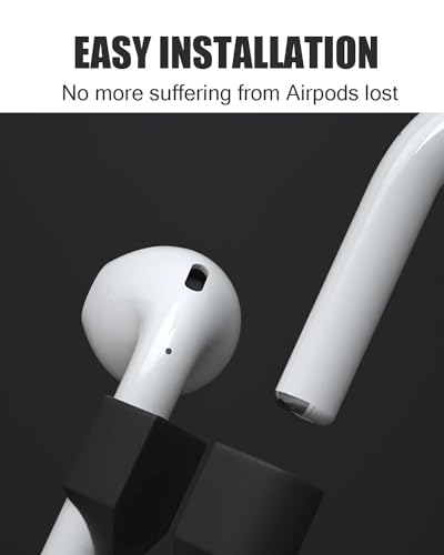 [VSuRing] イヤホン ストラップ AirPods Pro 3（2025） 2/1 AirPods 4/3/2/1用 マグネット シリコン エアポッズ ネックストラップ 落下防止 紛失防止 収納便利 スポーツ最適 アップル ワイヤレス イヤホン対応 白+黒 2本