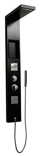 DP Grifería CH30023 Polinesia - Columna de hidromasaje en aluminio, color negro