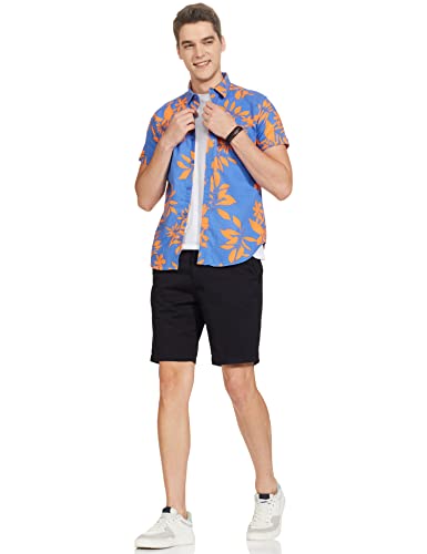Image of Ketch Men's Cotton Slim Fit Printed Half Sleeve Shirt