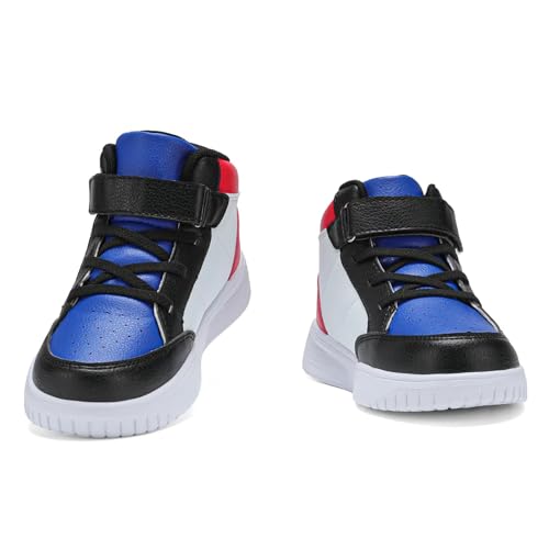 Image of Kids Sneakers Boys Running Shoes Girls High Top Casual Lightweight Classic Adjustable Strap Sneakers