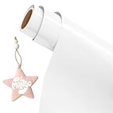 IModeur PU Plotterfolie Textil Weiß – 30,5 x 300 cm Flexfolie Plotter Textil weiß für Silhouette Cameo, Textilfolie für Kleidung, Mützen, Hosen, andere Stoffe