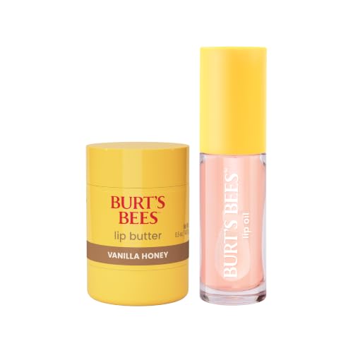 Image of Burt's Bees Bundle - Vanilla Honey Lip Butter, 0.5 Ounce + Clear Day Lip Oil, 0.15 Ounce