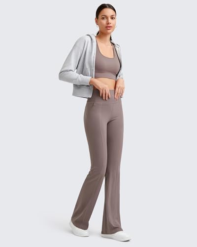 Image of G4Free BareFeel Yoga Pants Women High Waisted Flared Leggings with Pockets Soft Casual Flare Pants 29 inch /31 inch /33 inch