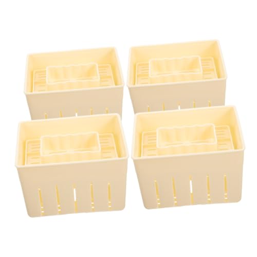 ULTECHNOVO 4pezzi Stampo Per Pressa Per Formaggio e Tofu Stampo Per Tofu Pressa Per Domestica Design Pratico e Resistente
