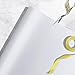 WRAPAHOLIC White Matte Wedding Gift Wrapping Paper,Solid Color Pearl Glossy Wrapping Paper - Perfect for Baby Shower,Valentine's Day,Birthday,DIY Bouquet(17in x 32.8ft Roll, 46 Sq. Ft)