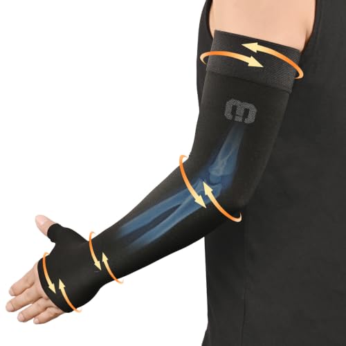 Image of MGANG 15-20mmHg Compression Arm Sleeve Gauntlet for Swelling & Recovery