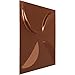 Ekena Millwork 19 5/8"W x 19 5/8"H Pinwheel EnduraWall Decorative 3D Wall Panel, Copper (12-Pack for 32.04 Sq. Ft.