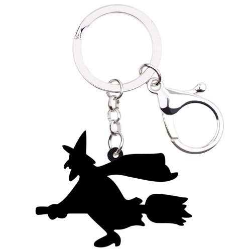 Jiahui Porte-clés en acrylique pour Halloween sorcière avec pendentif mignon et tendance pour femme ou fille