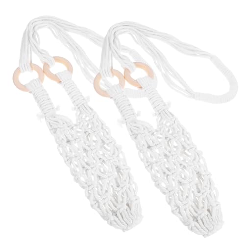 BEBEMOKO 2 colgantes de vino para muebles, bomba de energía, portátil, tapa de botella de agua, botella térmica, bolsa de vino, bolsa de vino, bolsa de vino de pared, plegable, red de algodón, color