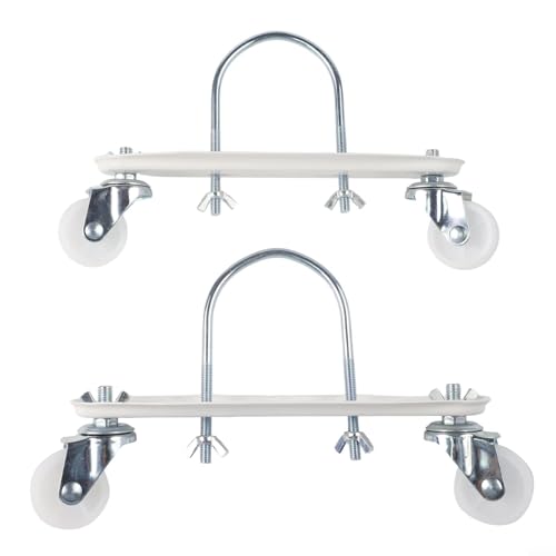 Soporte de rueda de calentador eléctrico, base de polea de radiador, soporte de rueda de radiador lleno de aceite para movilidad de calentador portátil (blanco)
