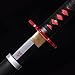 Handmade Katana,Anime Demon Slayer Tanjiro Kagura Sword,Sharp Full Tang Samurai Sword