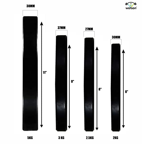 WATSON Store WATSON 12kg Rubber Dumbbell Plate, 25mm, 3x4 Pack - Image 5