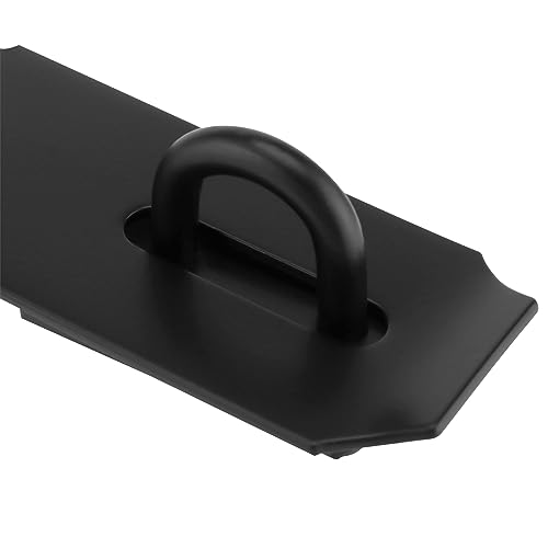 FUNSUEI 6 PCS 4 Inch Black Padlock Hasp, Shed Door Latch Hasp, Heavy Duty Door Clasp Lock with Screws - Image 3