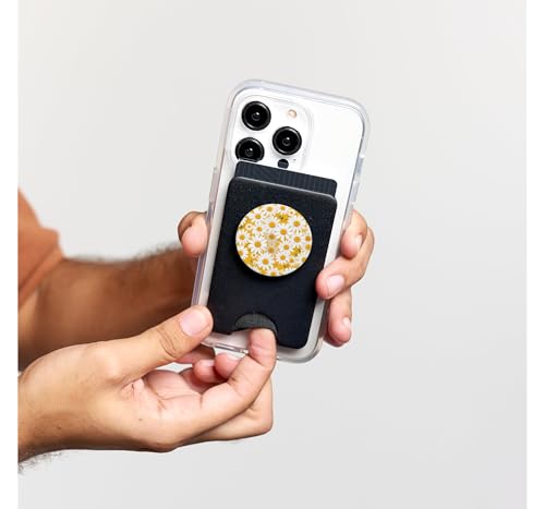 Fleurs Lumineuses PopSockets PopWallet MagSafe étui carte jaune iPhone - 5