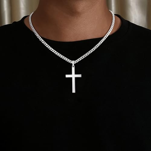 Chaîne en forme de croix SLOONG en argent véritable qui ne ternit jamais
