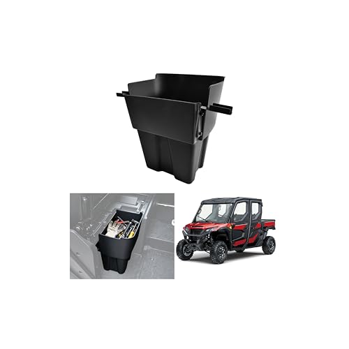 SAUTVS Under Seat Storage Box for Kawasaki Ridge Crew 2025 24.6L Plastic Underseat Combined Storage Bin Organizer Compatible with Kawasaki Ridge Crew 2025 Accessories (Rear Right Side)