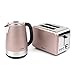 Price comparison product image Salter COMBO-3650 Metallics Polaris 1.7 L, 3000 W Jug Kettle and 2-Slice 850 W Toaster Set, with Variable Browning Control, Removable Crumb Tray, Boil Dry Sensor, Champagne Edition, Stainless Steel
