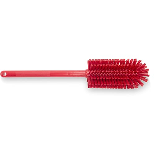 Image of SPARTA Large Water Bottle Brush Ideal for Wide-Mouth Jars, Bottles and Tumblers, Dishwashing Tool with Handle for Home and Commercial Kitchens, Plastic, 16 Inches, Red, (Pack of 4)