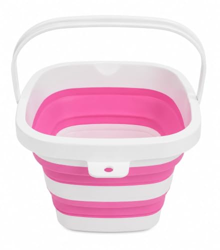 Image of DC DECORIO- Collapsible Silicone Bucket 5 Liter - Foldable Multipurpose Cleaning Bucket.Space-Saving Water Bucket for Home, Car & Outdoor