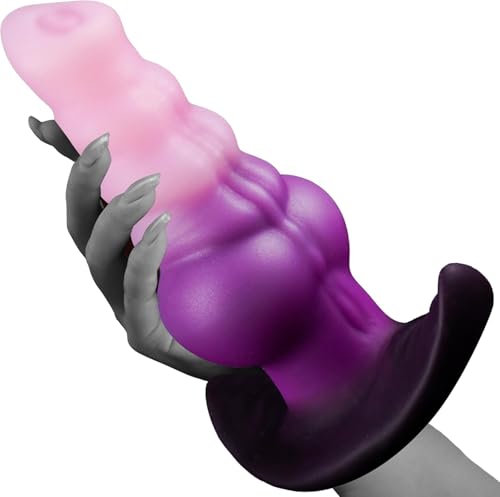 Anal Knot Monster Dildo 18,45cm Butt Plug Groß Silikon Tragbar mit Saugnapf Dehnung Vaginal Big Prostata Plug Extrem Buttplug Analplugs Analdildo Analdildos Toy Analplug für Männer Frauen den Mann XXL